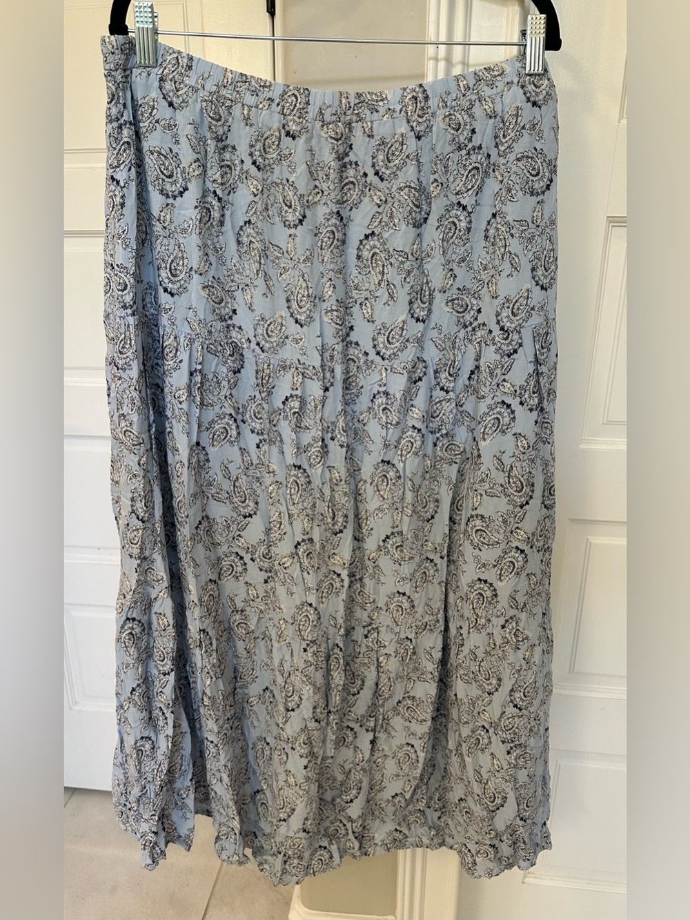 Cato Tiered Maxi Skirt Womens 18/20 W Paisley Elastic Cottage Boho Prairie Flowy
